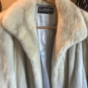 Beautiful White Mink FUR coat authentic.